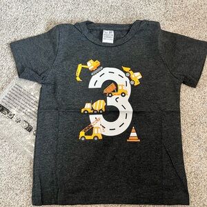 Kids Gray Construction T-Shirt